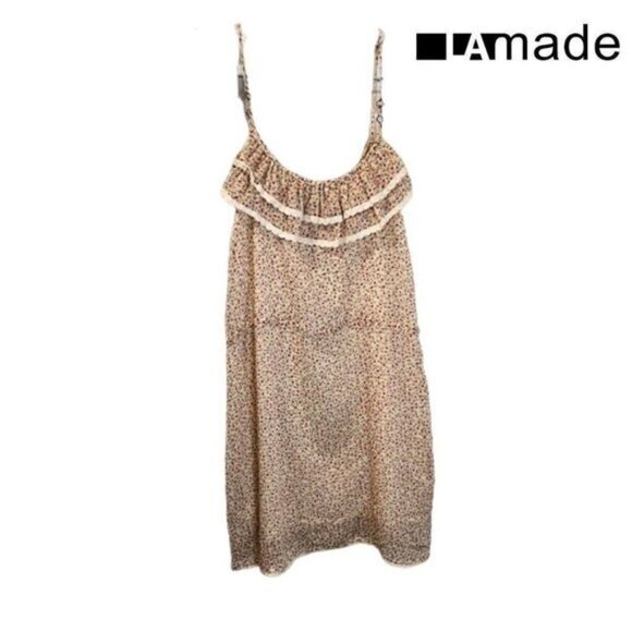 LAMade Spaghetti Strap Ruffle Tie Waist Floral Summer Mini‎ Dress - Picture 2 of 7